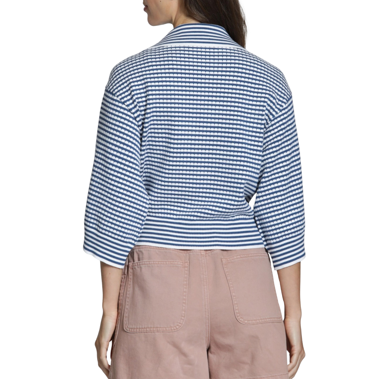 APNY Strip Knit Sweater -Blue/White Stripe