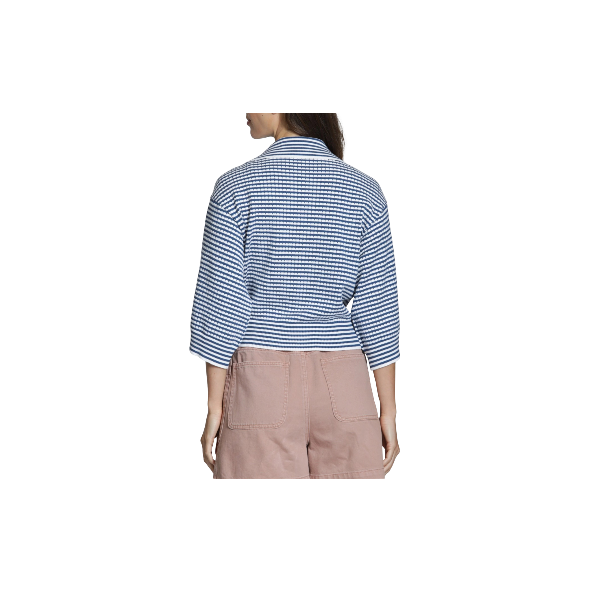 APNY Strip Knit Sweater -Blue/White Stripe