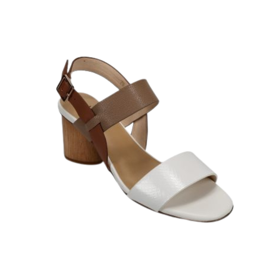 Vaneli Lorian Heeled Sandal -White/Taupe Combo