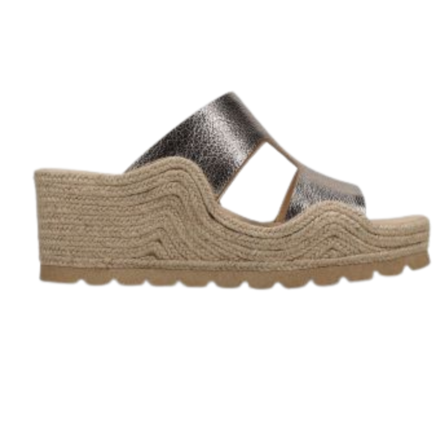 Vaneli Cyril Wedge Sandal -Shell Grained Metallic