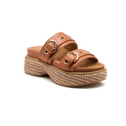 Kelsi Dagger Penny Auburn Platform Sandals-Auburn