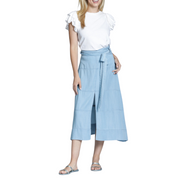 APNY Tencel A-Line Skirt -Light Indigo