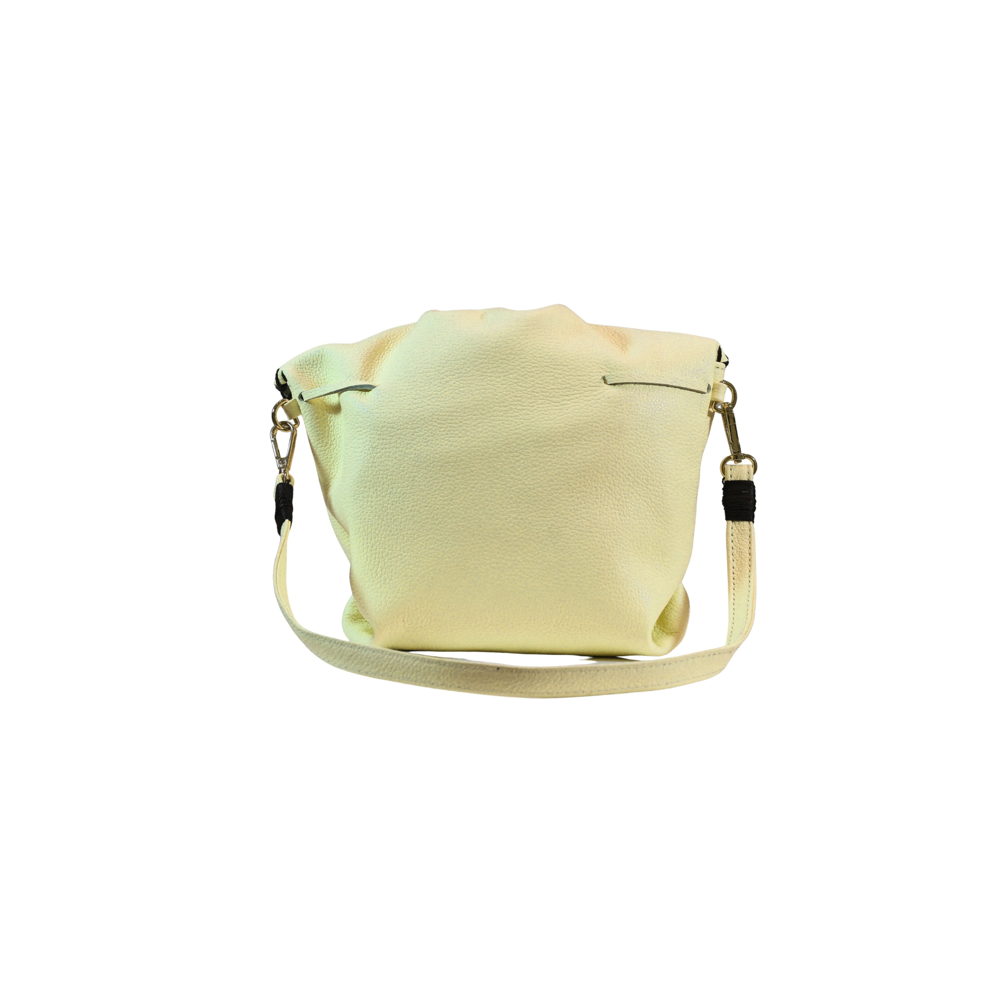 Carlos Falchi Butterfly Bag -Lemon Top Grain Leather