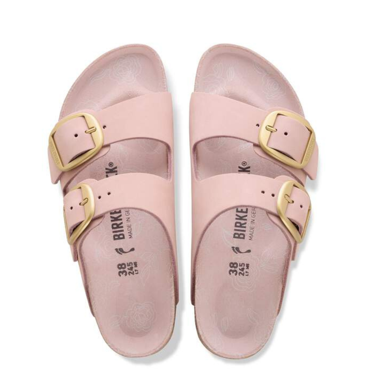Birkenstock Arizona Big Buckle -Nubuck Leather Soft Pink (Narrow Width)
