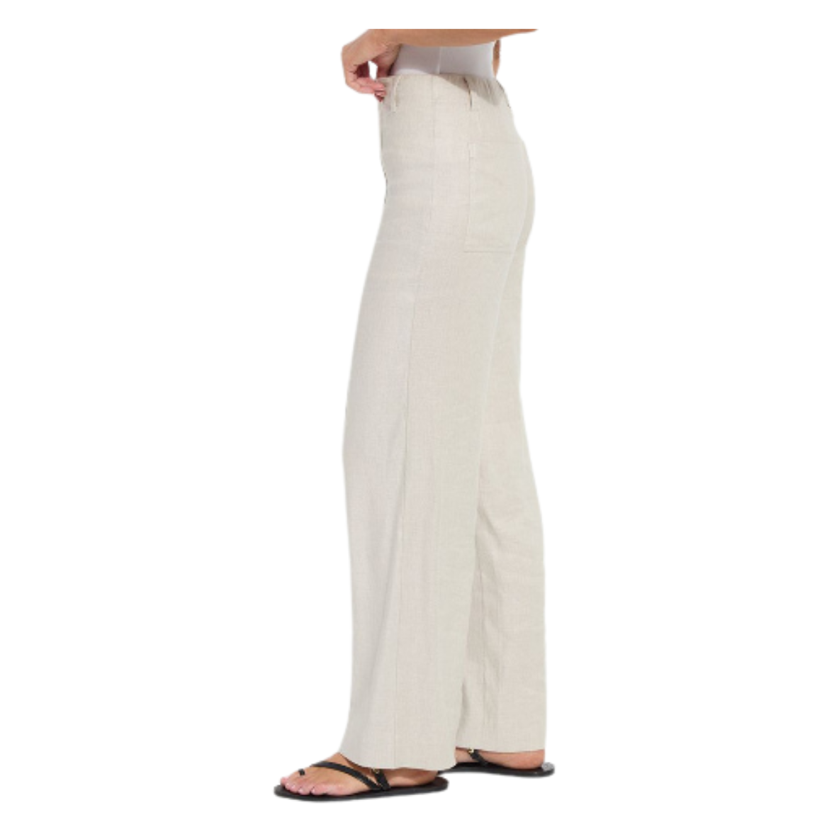 Lysse Gabriela High Waist Linen Blend Pants -Flax Linen