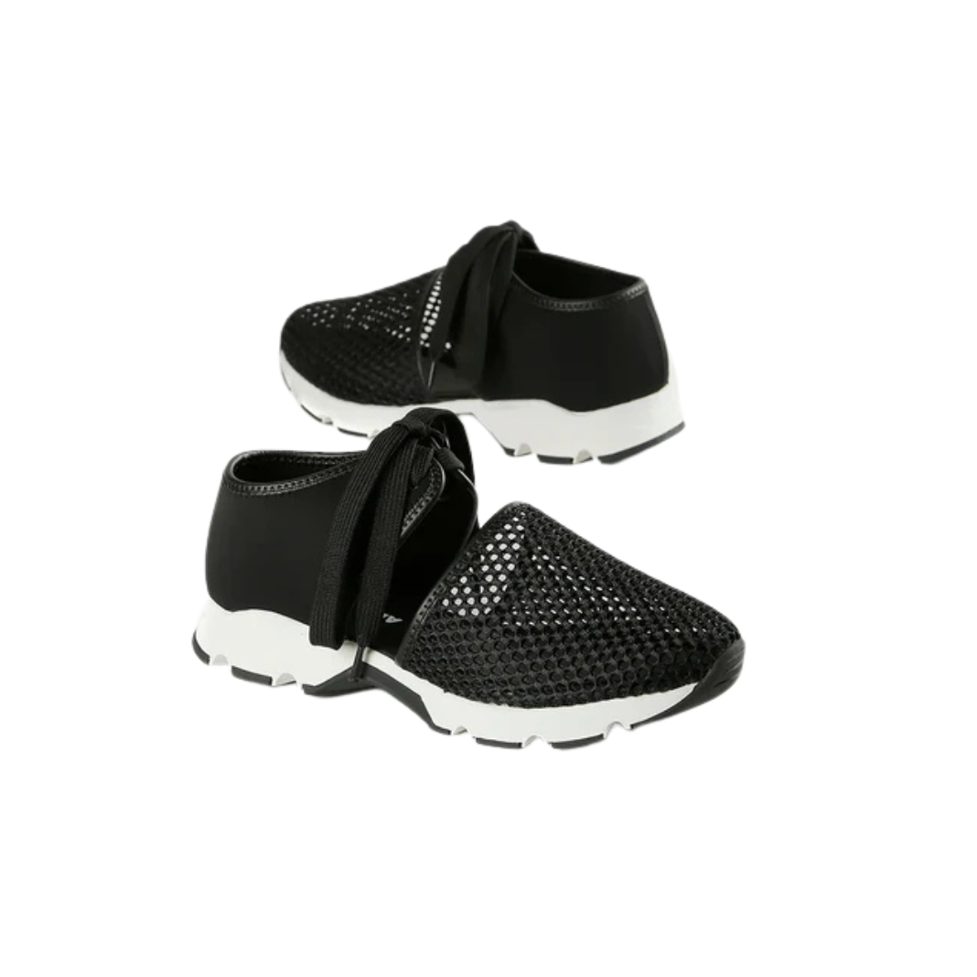 ALL BLACK Footwear Amazing Mesh Fashion Sneaker -Black