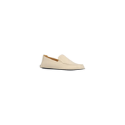 L'Amour Des Pieds Falira Leather Driver Flats -Cream Lamba