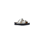L'Amour Des Pieds Voleta Leather Slip on Sandal-White Capri Kid/Black Sole