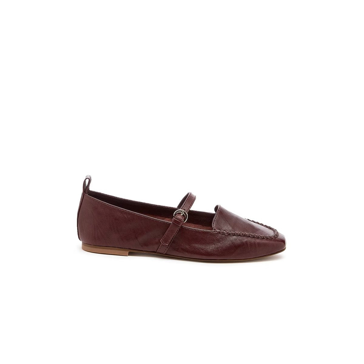 Kelsi Dagger Ferry Mary Jane Flats-Warm Brown