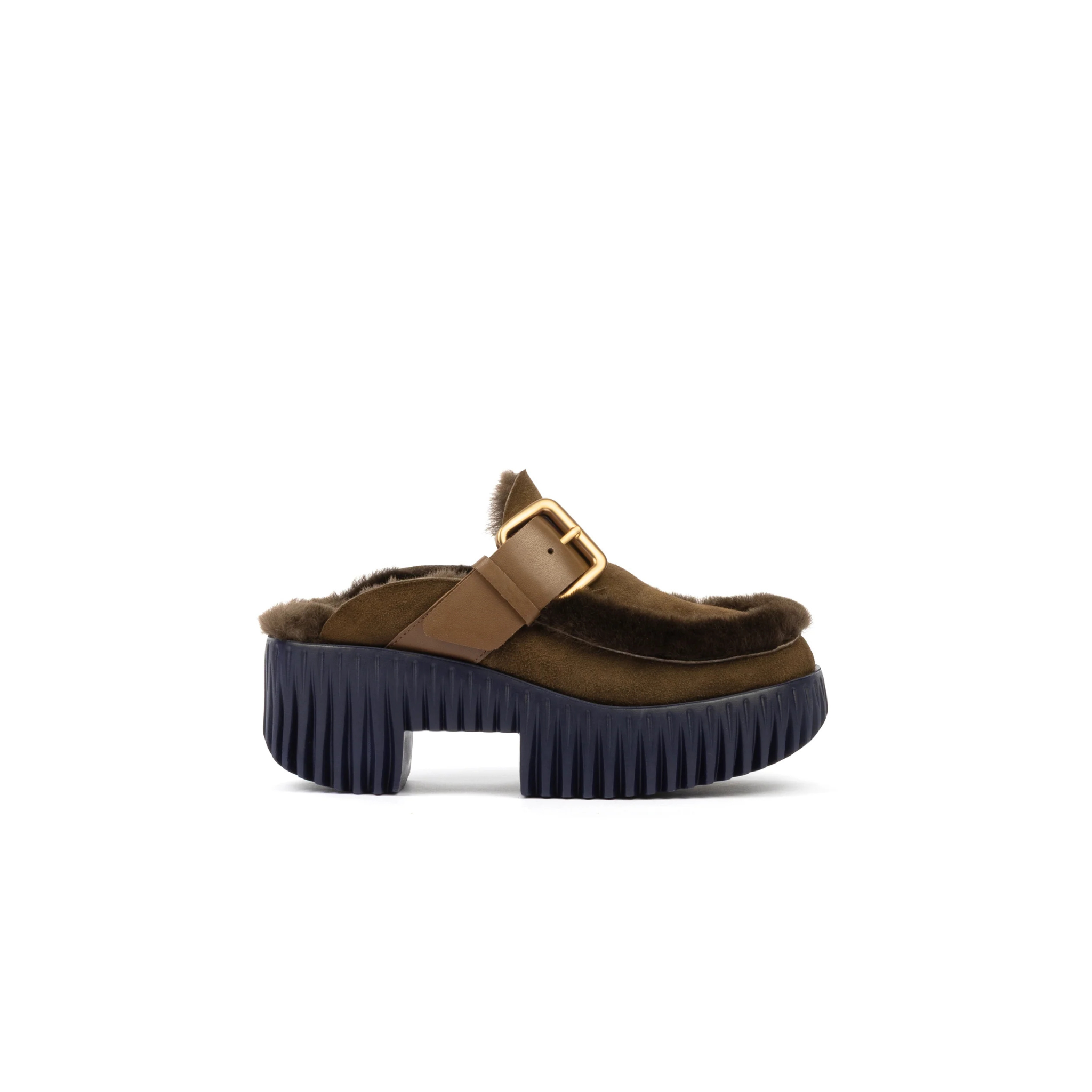 4CCCCEES Plia Amber Platform Clog -Chocolate