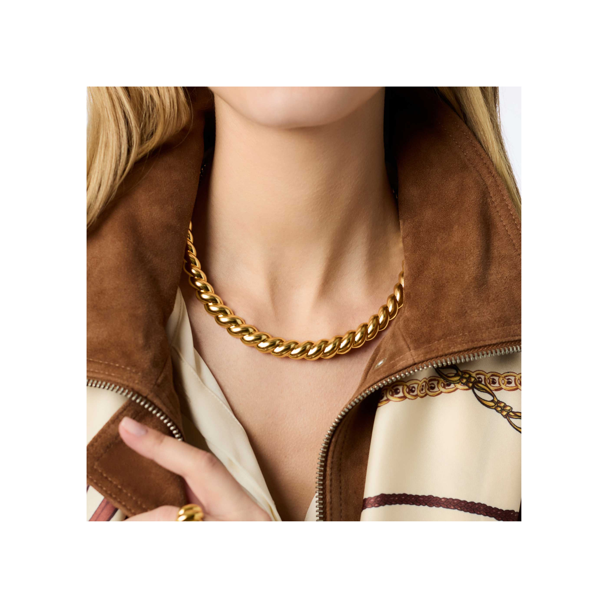 Julie Vos Ravello Collar Necklace-Gold
