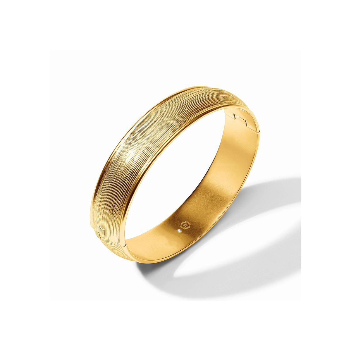 Julie Vos Cobblestone Hinge Bangle-Gold