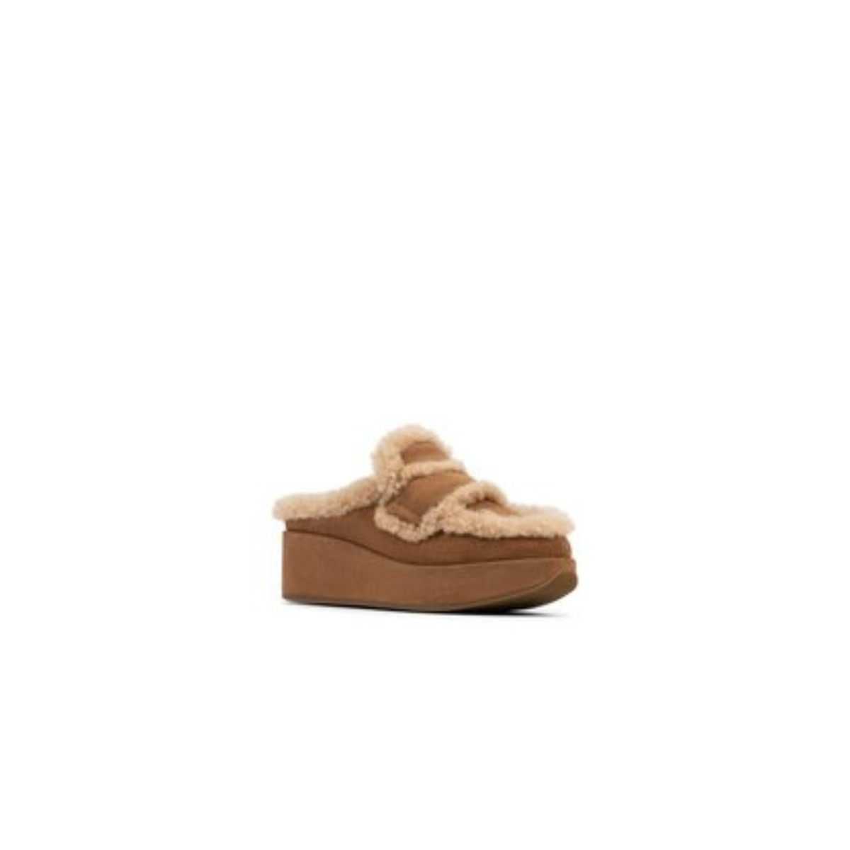 Donald Pliner Ivanna Suede Platform Clog-Tan