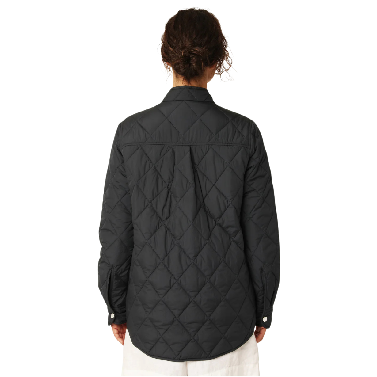 Ilse Jacobsen Beat Quilted Shirt Jacket -Dk Indigo