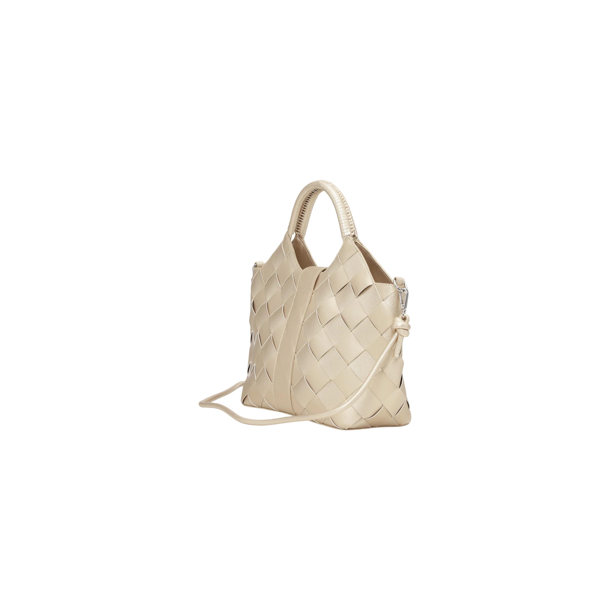 Ilse Jacobsen Braided Handbag -Platin