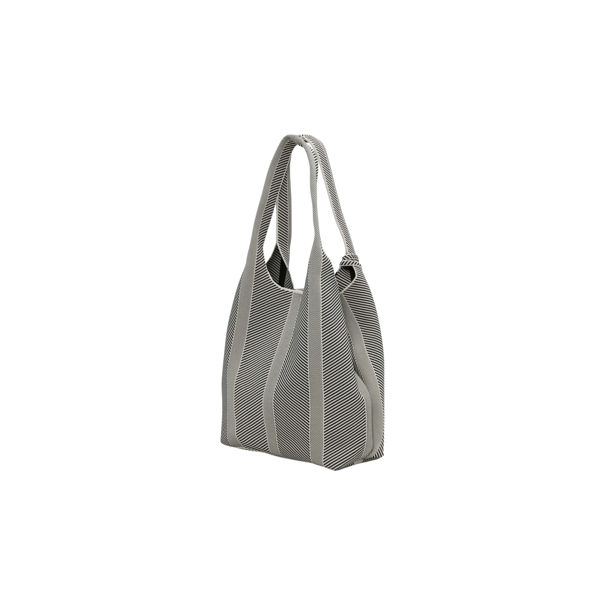 Ilse Jacobsen Knitted Bag -Milk Creme w/ Black