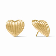Puffy Heart Statement Stud Earrings