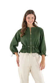Emily McCarthy Winnie Bomber Jacket -Black Forest