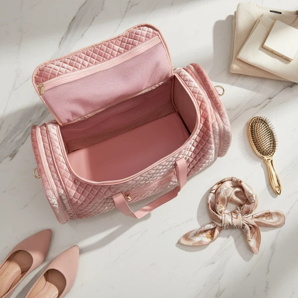 PurseN Signature VIP Duffel -Blush Velvet