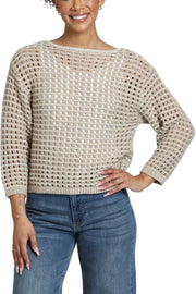 APNY Open Knit Sweater-Natural