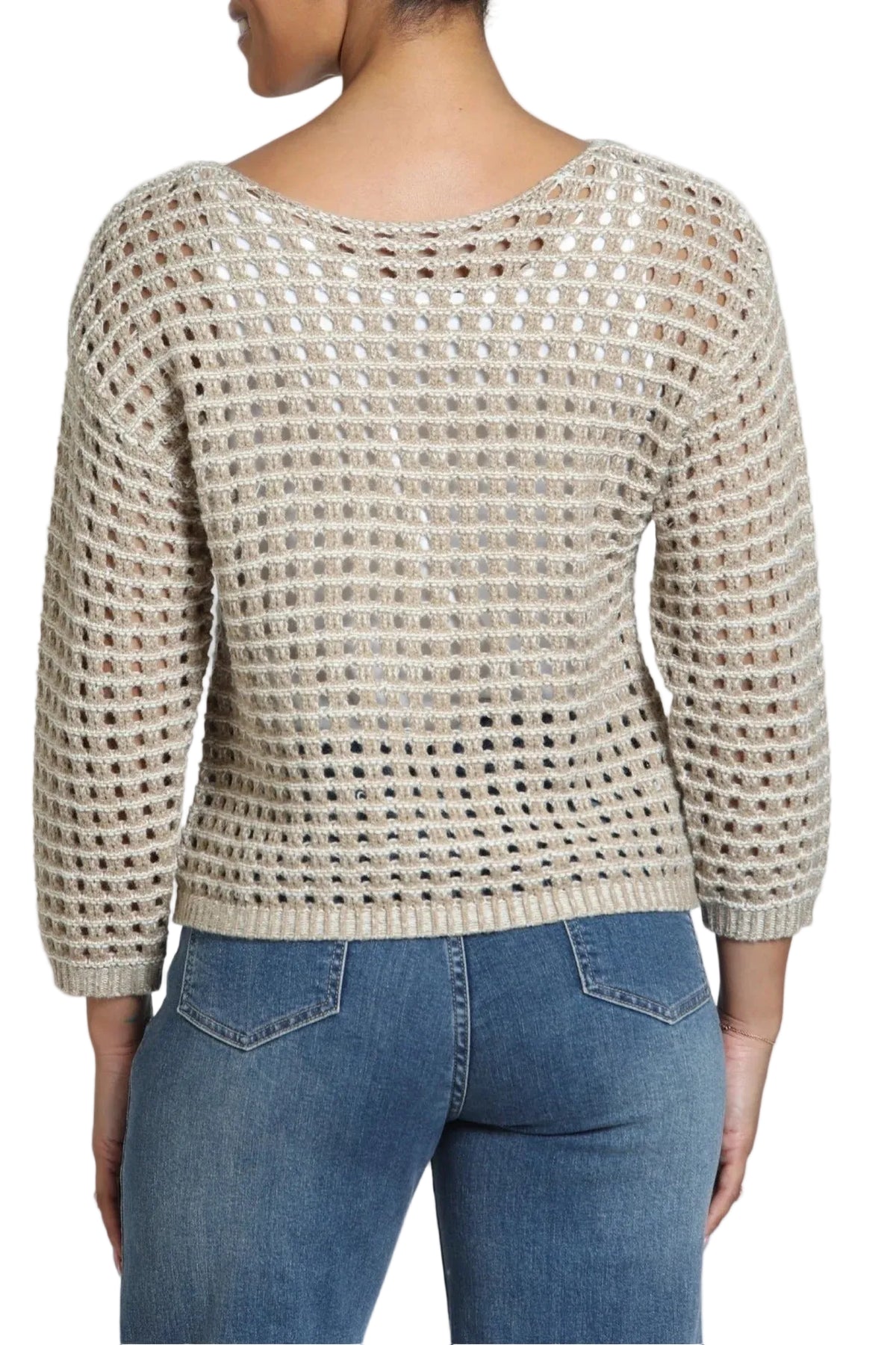 APNY Open Knit Sweater-Natural