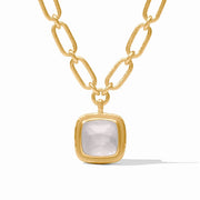 Julie Vos Sahara Statement Necklace-Gold/Iridescent Clear Crystal