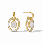 Julie Vos Stardust 6-in-1 Earring-Gold/Iridescent Clear Crystal
