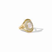Julie Vos Stardust Statement Ring-Gold/Iridescent Clear Crystal (size 8)