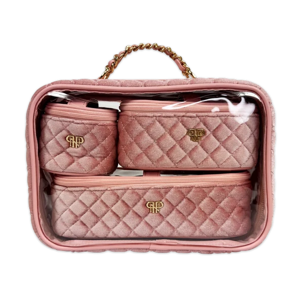 PurseN Trio Jet Setter -Blush Velvet