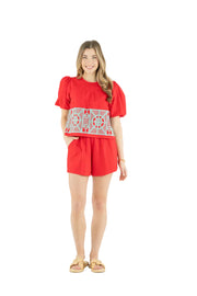 Emily McCarthy Jane Top -Tomato