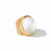 Julie Vos Verona Statement Ring-Gold/Pearl (size 7)