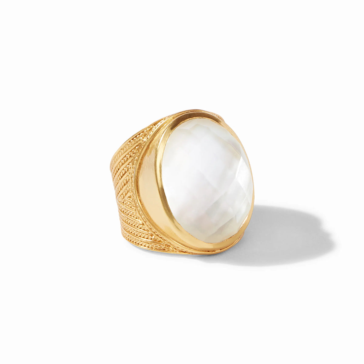 Julie Vos Verona Statement Ring-Gold/Pearl (size 7)