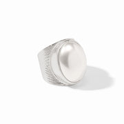 Julie Vos Verona Statement Ring-Silver/Pearl (size 8)