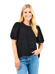 Mary Square Haley Top -Black