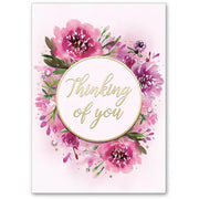 Lady Jayne 5x7 Greeting Card -Thinking of You Fuchsia Floral