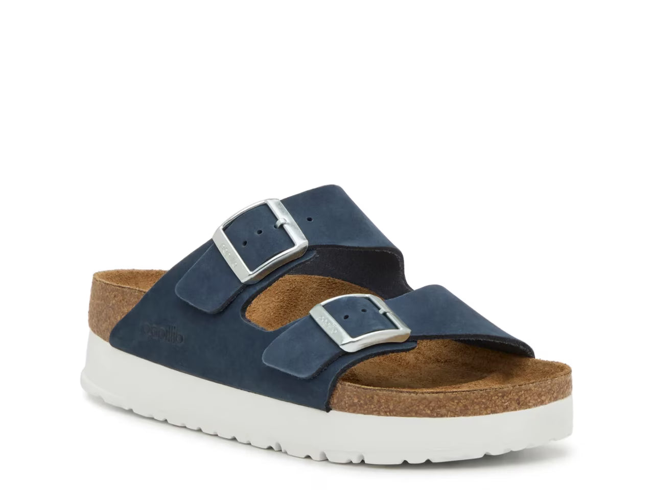 Birkenstock Arizona Flex Platform-Navy Nubuck Leather