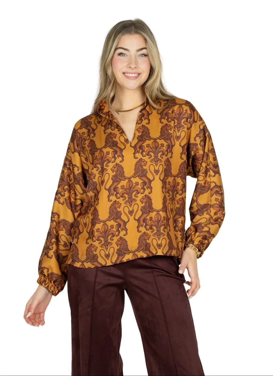 Emily McCarthy Long Sleeve Poppy Top -Leone