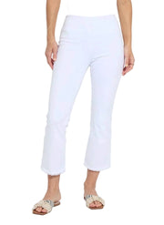 Lysse Dara Seamed Hem Crop Denim Pant-White