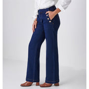 Charlie Paige Denim Pant-Dark Blue