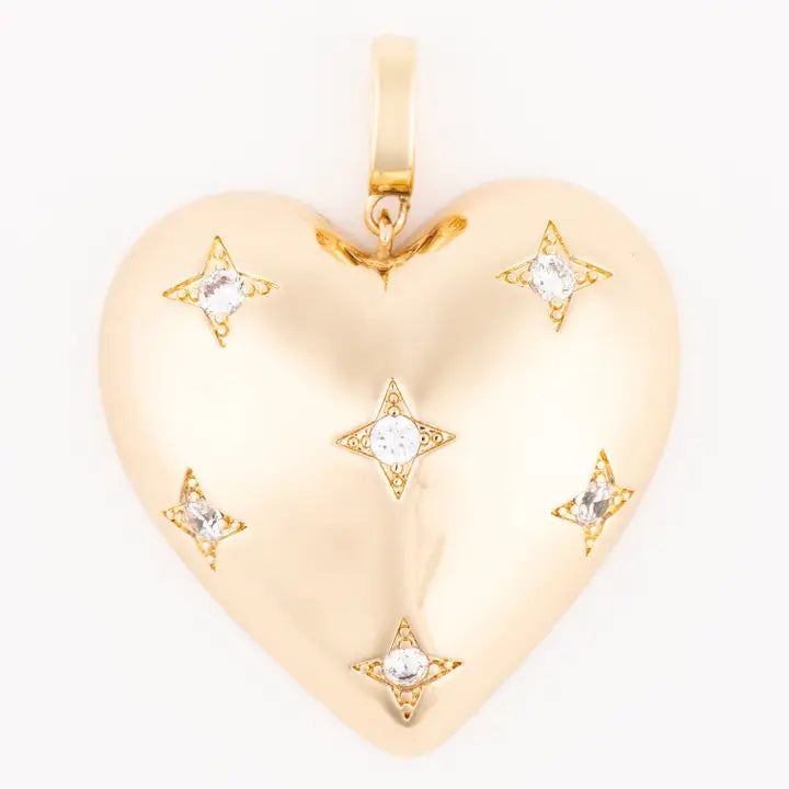 Michelle McDowell Sophie Charm -Pave Star Heart