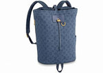 Louie Vuitton Chalk Backpack - Blue Monogram Denim