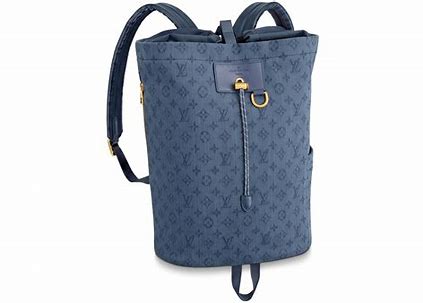 Louie Vuitton Chalk Backpack - Blue Monogram Denim