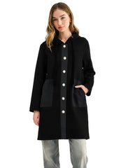 JOH Francesca Jacket w/ Diamond Studs -Black