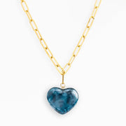 Michelle McDowell Teal Natalia Heart Necklace