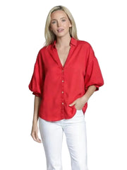 APNY Shirt with Blouson Sleeve -Red