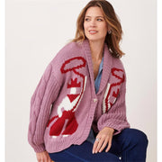 Charlie Paige Chunky Knit Statement Cardigan-Cowboy