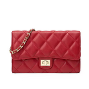 Accessory Galore Quilted Clutch Bag -Red