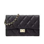 Accessory Galore Quilted Clutch Bag -Black