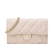 Accessory Galore Quilted Clutch Bag -Rice White