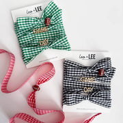 Leo + Lee Game Day Gingham Sneaker Lace Set (Football)